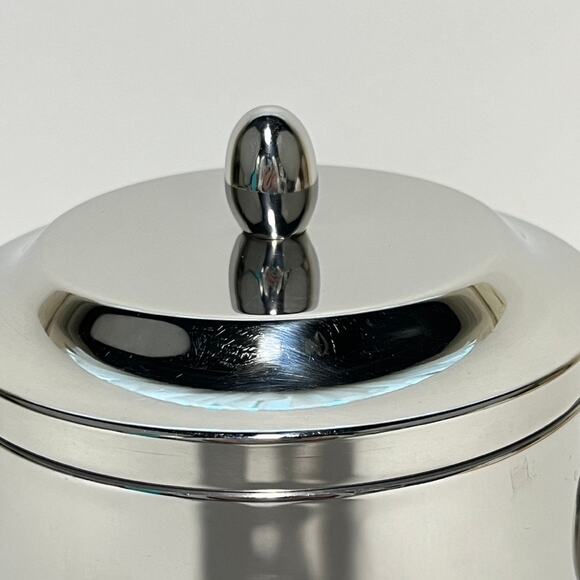 Crate & Barrel Chrome Double Wall Small Ice Bucket - Picture 3 of 7